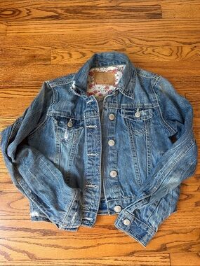 Girls' Blue Denim Jacket - Casual Jean Coat